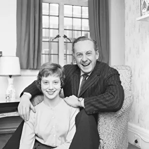 Tv presenter Hughie Green seen here at home with his 14 year old daughter Linda