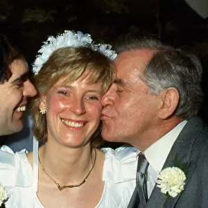 TV Presenter Magnus Magnusson seen here at his daughters Margaret Magnusson wedding to
