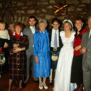 Magnus Magnusson at his daughter's wedding print Magnus Magnusson at his daughter's wedding print