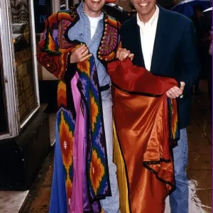 TV Presenter Phillip Schofield handing over The Dreamcoat to Darren Day who will go on to