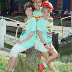 Print of Timmy Mallett, Michaela Strachan and Carol Dooley