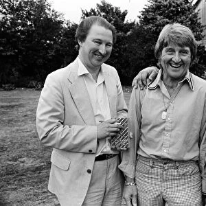 TV stars in Blackpool, Lancashire. Norman Collier and Les Dawson. August 1977