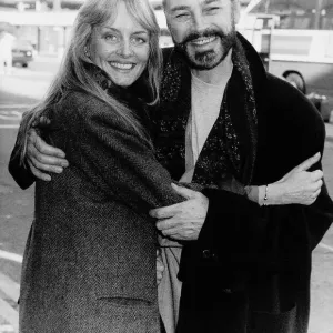 Twiggy and Leigh Lawson at Heathrow Airport Print