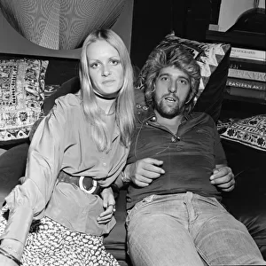Twiggy, pictured in 1970, with her boyfriend Justin de Villeneuve