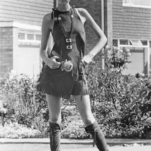 Twiggy, (real name Lesley Hornby) English model, seen in a Hippie gear outfit Twiggy, (real name Lesley Hornby) English model, seen in a Hippie gear outfit