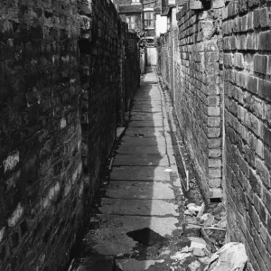 A Typical Edge Hill Alley Way, Liverpool Print 1981