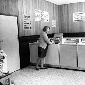 A typical laundry in January 1970. Gaywash (Newcastle) Ltd. in Sunderland