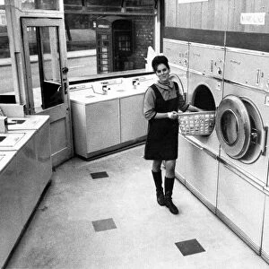 A typical laundry in January 1970. The Washerteria at Bensham Road, in Gateshead