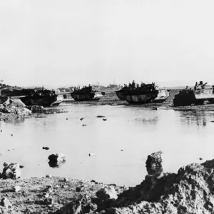 Okinawa Invasion Print: U.S. 10th Army Amphibious Landing, May 1945 Okinawa Invasion Print: U.S. 10th Army Amphibious Landing, May 1945
