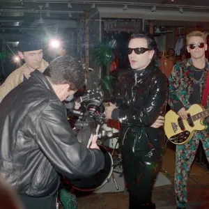 U2 filming the video for their single Even Better Than the Real Thing U2 filming the video for their single Even Better Than the Real Thing