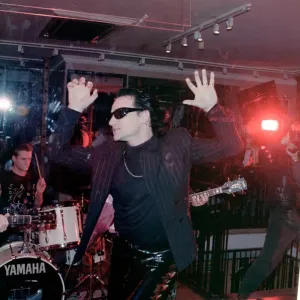 U2 filming the video for their single Even Better Than the Real Thing U2 filming the video for their single Even Better Than the Real Thing