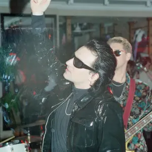 U2 filming the video for their single Even Better Than the Real Thing U2 filming the video for their single Even Better Than the Real Thing