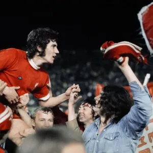 UEFA Cup Final Second Leg match in Munich. Borussia Munchengladbach 2 v Liverpool 0