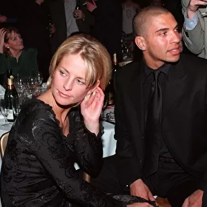 Ulrika Jonsson and Stan Collymore Febuary1998 at The 1998 Brit Awards