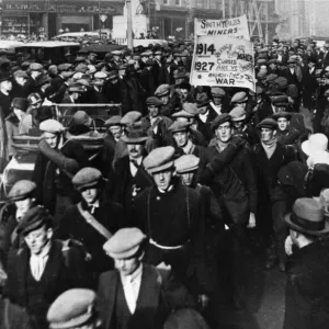 Unemployed South Wales Miners seen here in Reading during their hunger march from Unemployed South Wales Miners seen here in Reading during their hunger march from