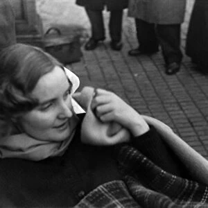 Unity Mitford arrives in Folkestone from Germany 3rd January 1940