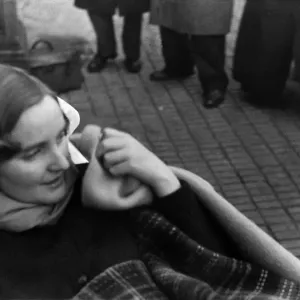 Unity Mitford Arrives in Folkestone, Print 3rd January 1940