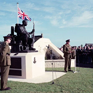 The unveiling of a new memorial to commemorate the Green Howards role in the Second World