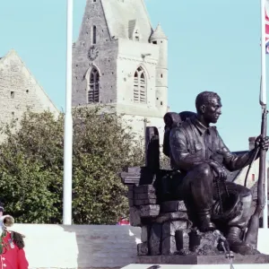 The unveiling of a new memorial to commemorate the Green Howards role in the Second World