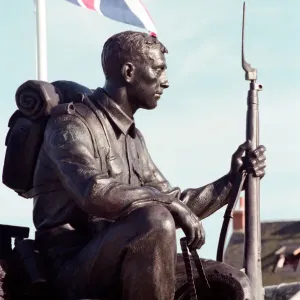 The unveiling of a new memorial to commemorate the Green Howards role in the Second World
