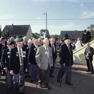 The unveiling of a new memorial to commemorate the Green Howards role in the Second World