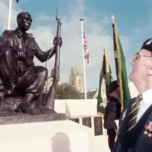 The unveiling of a new memorial to commemorate the Green Howards role in the Second World