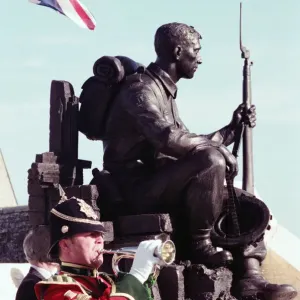 The unveiling of a new memorial to commemorate the Green Howards role in the Second World