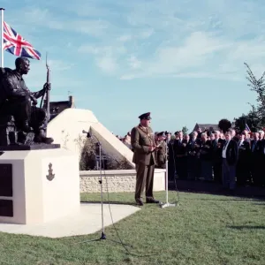 The unveiling of a new memorial to commemorate the Green Howards role in the Second World
