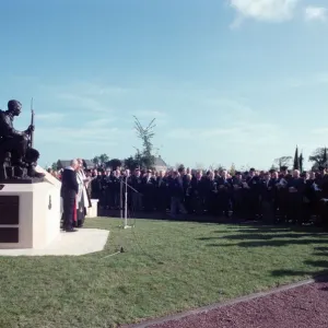 The unveiling of a new memorial to commemorate the Green Howards role in the Second World