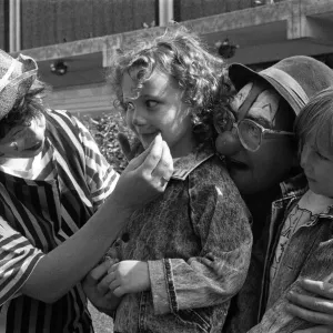 Made up... Chrishendo the clown - alias Chris Bright - and Mr Jellyspoon (Mick Hobson Made up... Chrishendo the clown - alias Chris Bright - and Mr Jellyspoon (Mick Hobson