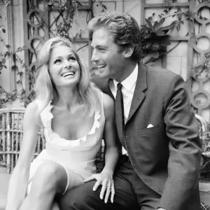 Ursula Andress, swiss actress, meets her new leading man John Richardson