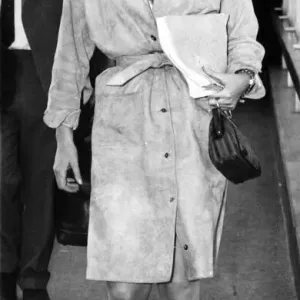 Ursulas Flying Fashion: Actress Ursula Andress is pictured here leaving London