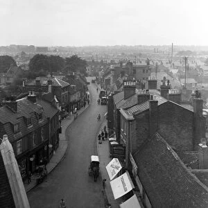 Uxbridge, Windsor Street from church tower. Uxbridge, Greater London, Circa 1930