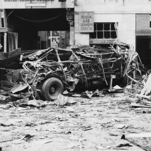 V1 flying bomb attack, Aldwych, London. One of the deadliest attacks