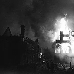 V1 (Robotplane) burning at Montford Place, Kennington Lane, Kennington, London