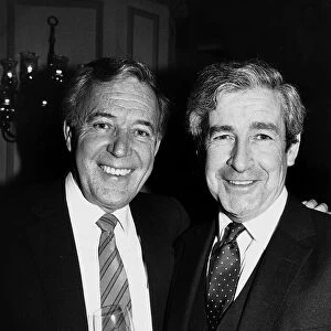Val Doonican singer and Entertainer with comedian Dave Allen attend Billy Cotton farewell