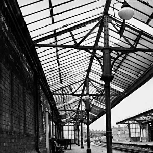The vandalised and broken canopy of West Jesmond Railway Station which was to be