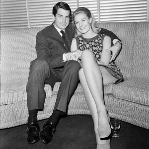 Vanessa Redgrave and George Hamilton at a press conference at the BBC Wood Lane Studios