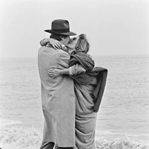 Vanessa Redgrave and James Fox filming a screen kiss, during the filming of Isadora