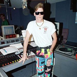 Vanilla Ice visits Capital Radio, London. 10th April 1991