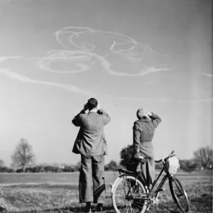 Print of vapour trails from a dogfight over Tunbridge Wells Print of vapour trails from a dogfight over Tunbridge Wells