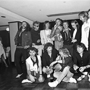 Various musicians at the End of the Road party for Status Quo. 30th June 1984