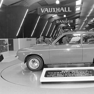 Vauxhall Chevette at the Geneva Motor Show. March 1975 75-01419-001