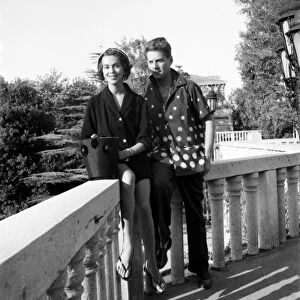 Venice Film Festival 1953. French actor Jean Pierre Aumond seen here with Luciana Ausk a