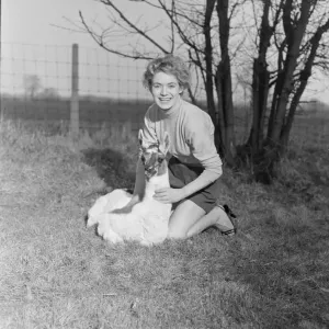 Black and white print of Veronica Hurst at Whipsnade Zoo Black and white print of Veronica Hurst at Whipsnade Zoo