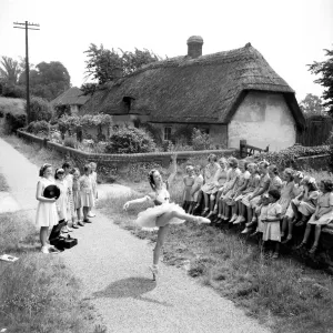 1952 Print of Veronica Vail Dancing for Little Hadham Children