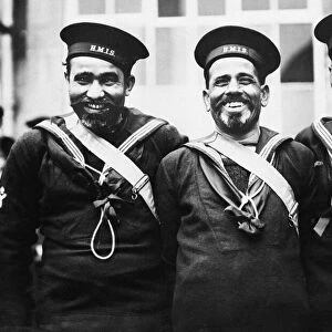 Three veterans of the Great War from Bombay who were among men of the Royal Indian Navy