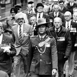 Some of the veterans at the VJ Day 40th Anniversary Parade in Coventry Some of the veterans at the VJ Day 40th Anniversary Parade in Coventry
