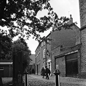 Vicarage Place, Prescot, Merseyside, next to the church. 19th June 1991