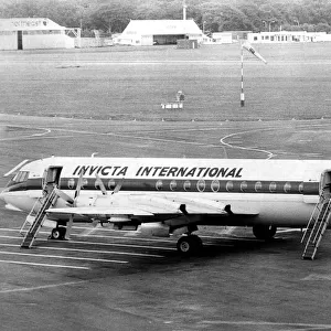 A Vickers Vanguard aircraft of the Invicta International airline